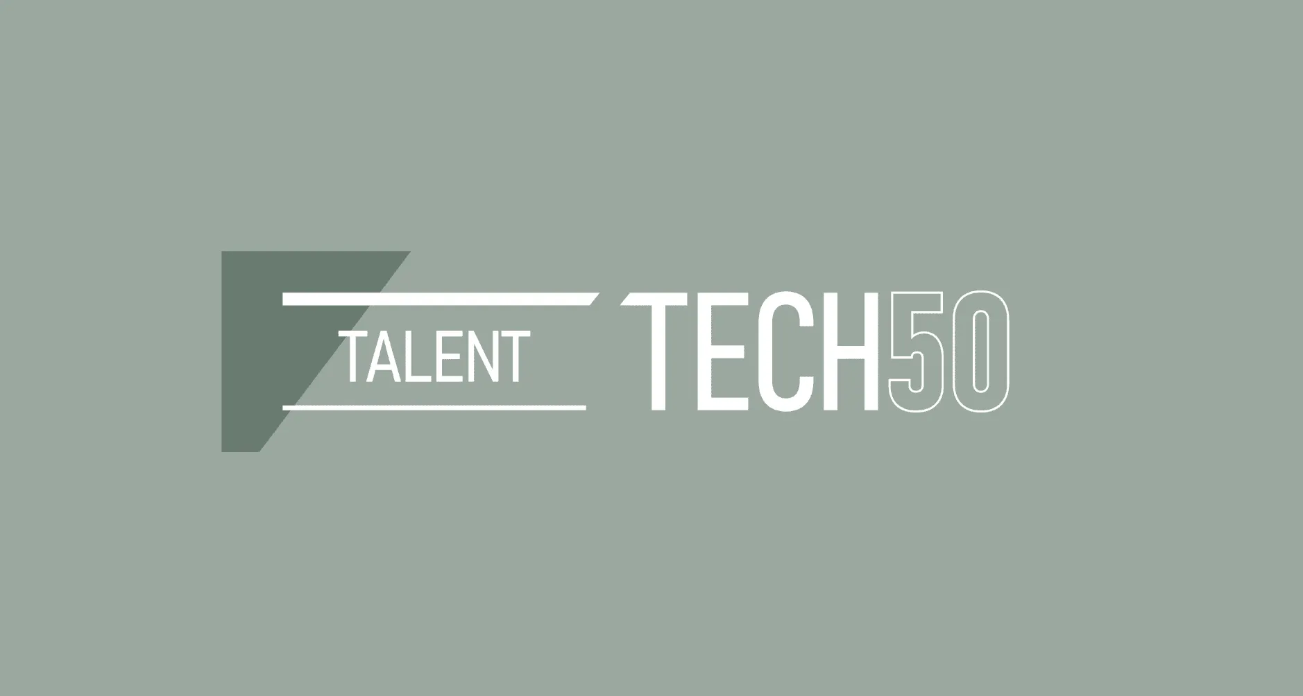 The TalentTech 50 logo on a grey-green background.