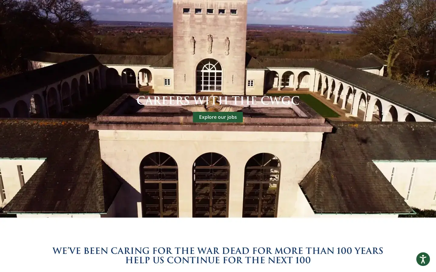 CWGC careers site, captured from its public website
